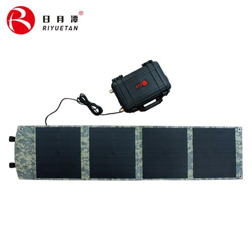户外折叠太阳能光伏电池板80W大容量便携移动电源充电板